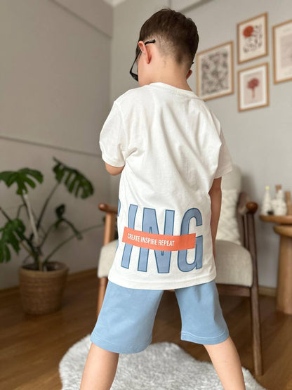 Çocuk Design Yazlık Tişört & Şort Alt Üst Takım