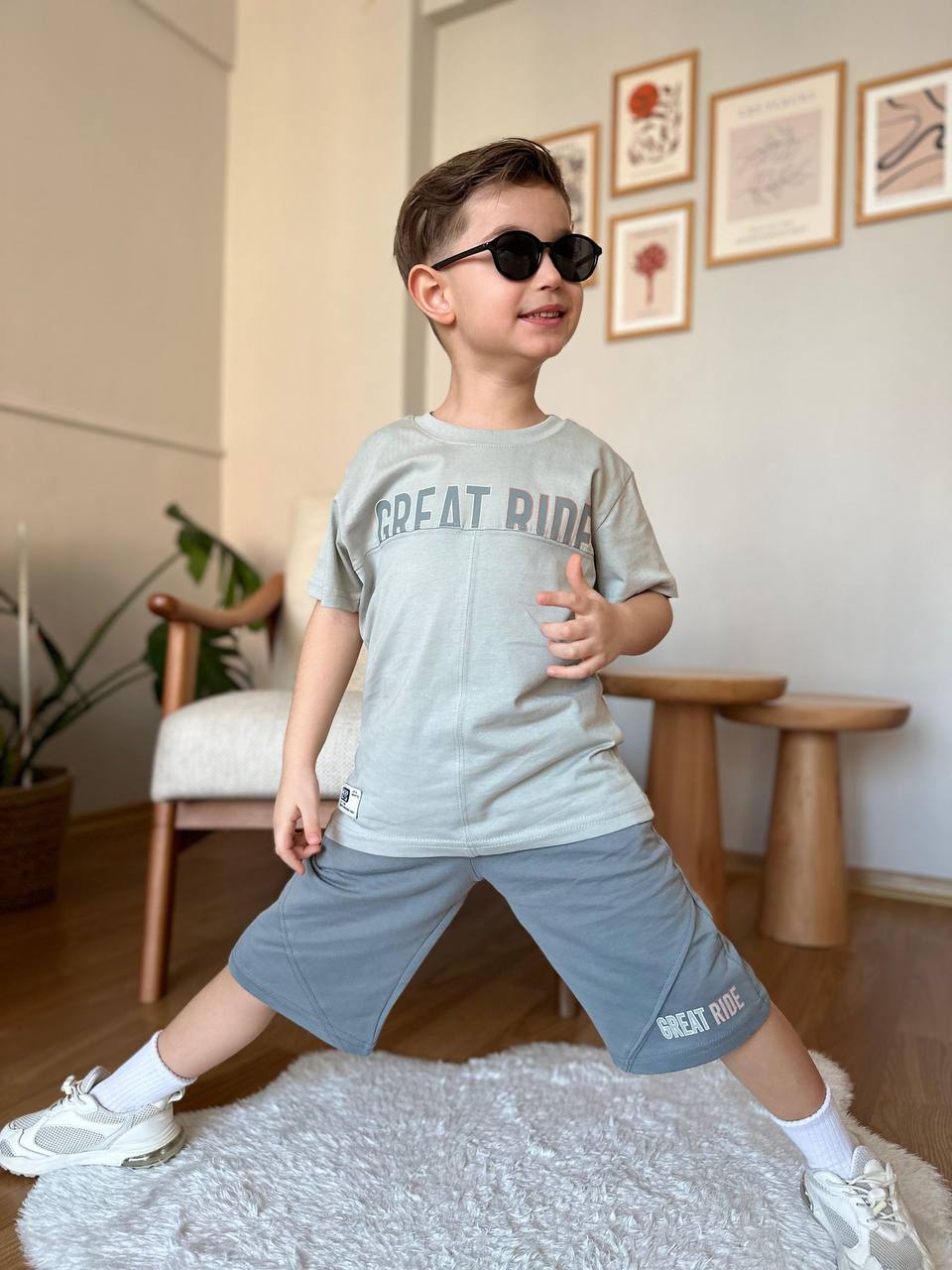Erkek Çocuk Great Ride Yazlık Tişört & Şort Alt Üst Takım